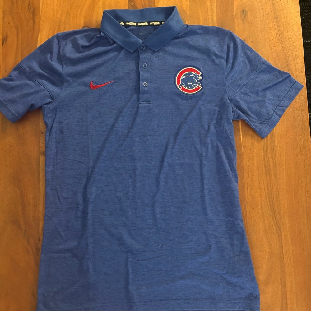 Nike Dri-fit Chicago Cubs Blue Polo Small